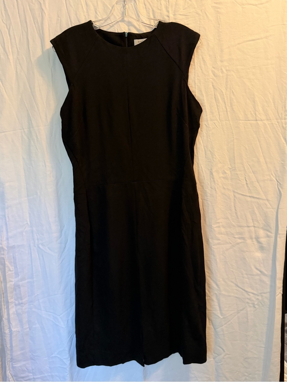 M.M.LaFleur Black Sheath Dress Size 14 Cap Sleeve Career Workwear Sleeveless